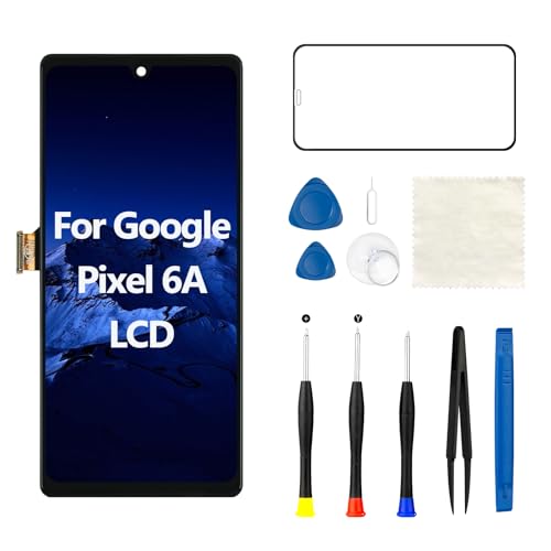 for Google Pixel 6A Screen Replacement LCD (Models:GX7AS GB62Z G1AZG GB17L) 3D Touch Display Digitizer Assembly with Repair Tools