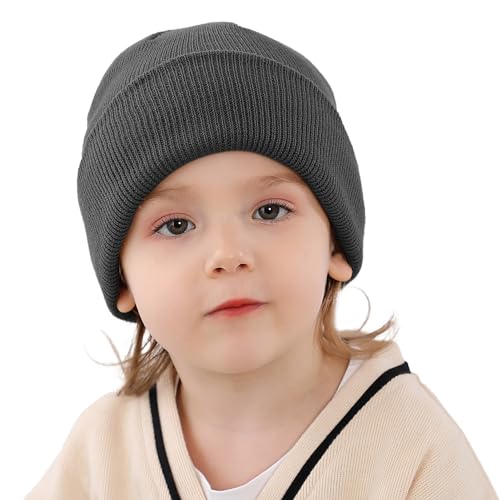 Toddler Beanie for Boys Girls Baby Kids Soft Warm Knit Winter Hats 0-8 Years