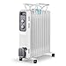 Produktbild Ölradiator Mit 11 Elementen, 2000W Heizung Elektrisch Mit Thermostat,regelbares Thermostat,Rapid Konvektor Heizer,Mobile Elektroheizung For Räume Bis 30qm,Elektrische HeizgerätWeiß [Energieklasse A+]