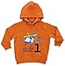 Sudadera con capucha para bebé de Hariz con mensaje "Ich Bin Schon Eins I Helicóptero Nubes 1 cumpleaños niños Baby Plus tarjeta de regalo Coche de juguete naranja. 12-24 meses