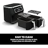 Foodi Dual Basket Air Fryer 8-Quart Cook Two Foods at Once with DualZone Technology, 4-in-1 Versatility for Family Meals (Black)