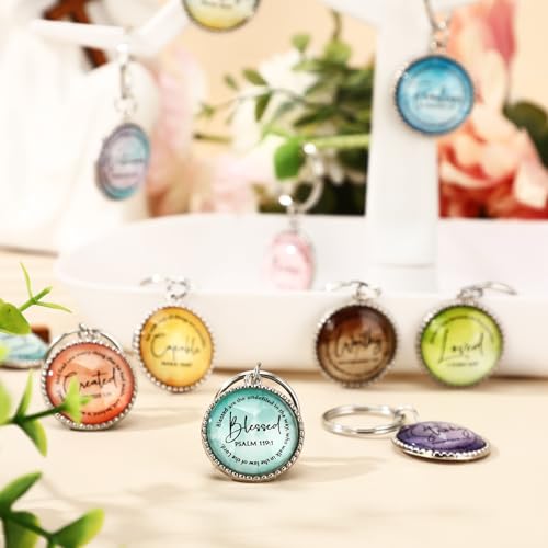 Image of Equsion 36 Pcs Christian Keychain Bulk Mini Bible Keychains,Classic