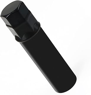 Kessocco 7 Spline Lug Nuts Key Tuner Large Socket Lugnuts Tool for Wrench With 13/16inch(21mm) and 7/8inch(22mm) Hex Replacement 14x1.5, 14x2.0, 9/16 Wheel Lug Nut Drive Lock Black 20mm Inner Diameter