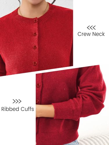 Image of Ibeauti Cropped Cardigan Sweaters for Women 2026 Trendy Spring Y2k Outfit Long Sleeve Button up Open Front Short Knit Sweater