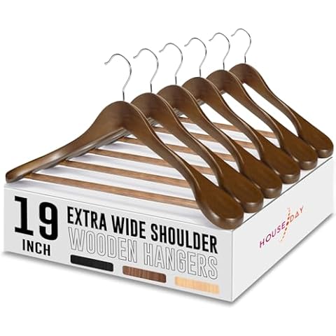 HOUSE DAY 19'' Extra Wide Wooden Hangers Cover