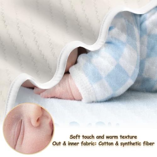 Custom Cute Baby Photo Cartoon Hut Tree Infant Blankets Soft Custom Made Name Baby Blanket for Girls or Boys 30x40in cobija para2