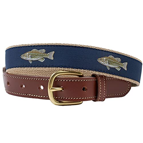 COUNTRY CLUB PREP Brazen Bass Leather Tab Belt