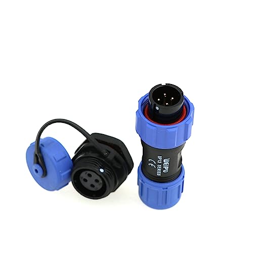 Conector Weipu SP13 plástico 4 pines resistente agua miniatura 2