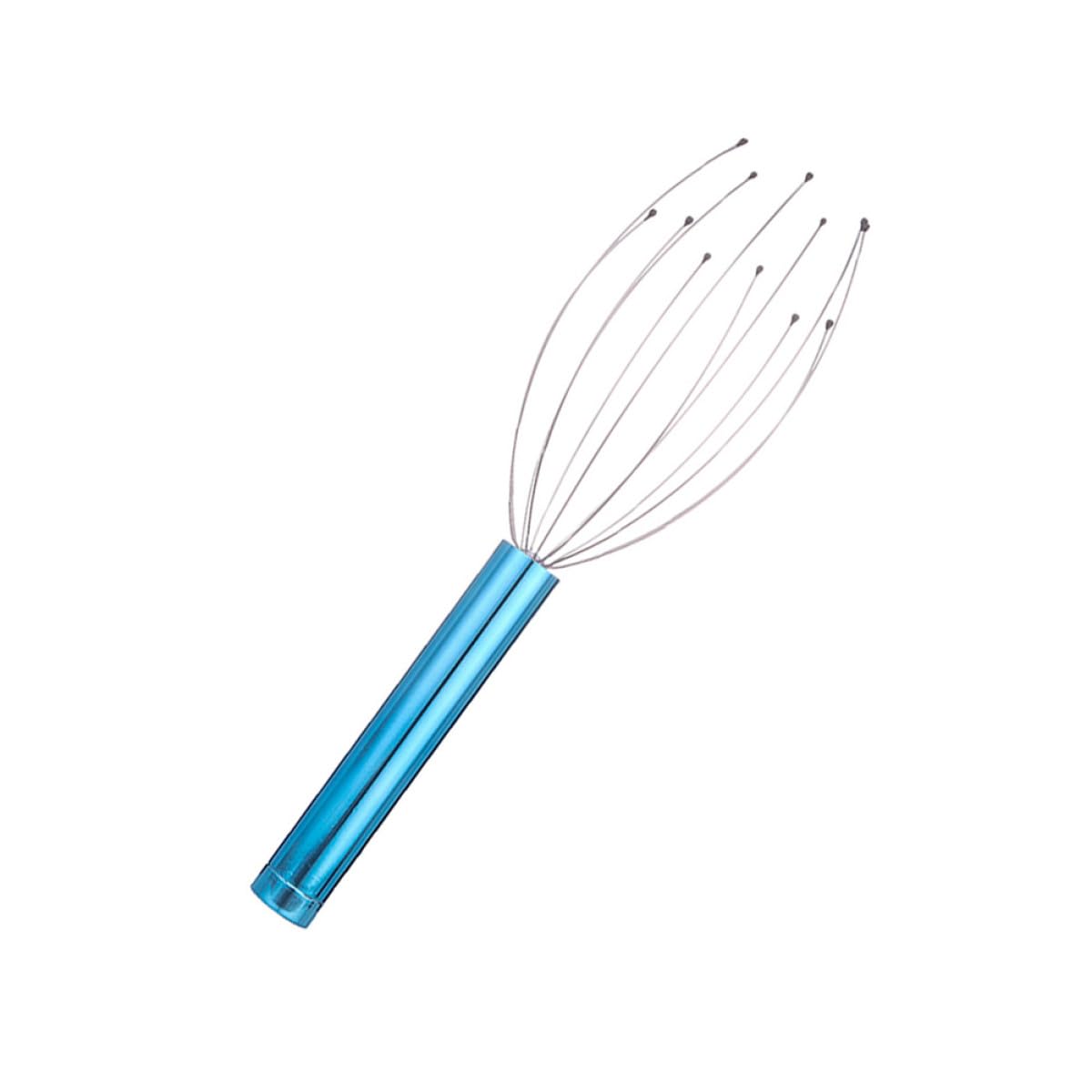 Masajeador de Cabeza de Mano Azul de Metal, 1 Pieza