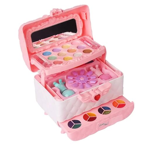 Image of Girl'S Unicorn-Themed Makeup Set: Safe And Washable Princess Gift For Ages 3-12, Perfect For Christmas And Birthdays