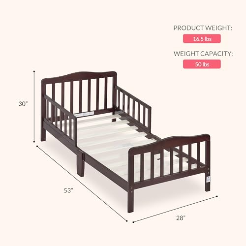 Image of Dream On Me Classic Design Toddler Bed, GREENGUARD Gold, Espresso