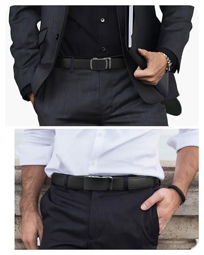 Image of CHAOREN Leather Ratchet Belt Men 2 Pack - Customizable Fit, Effortless Style (35mm)