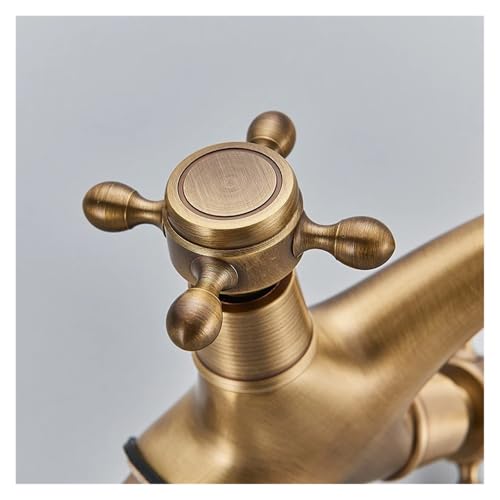 Mélangeur d'eau chaude froide rétro, robinet mitigeur double commande en laiton - 3