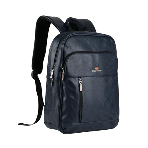 No Limits Mochila para Portátil Hombre Mujer, Piel Sintética Impermeable, Oficina Universidad Viaje, Azul