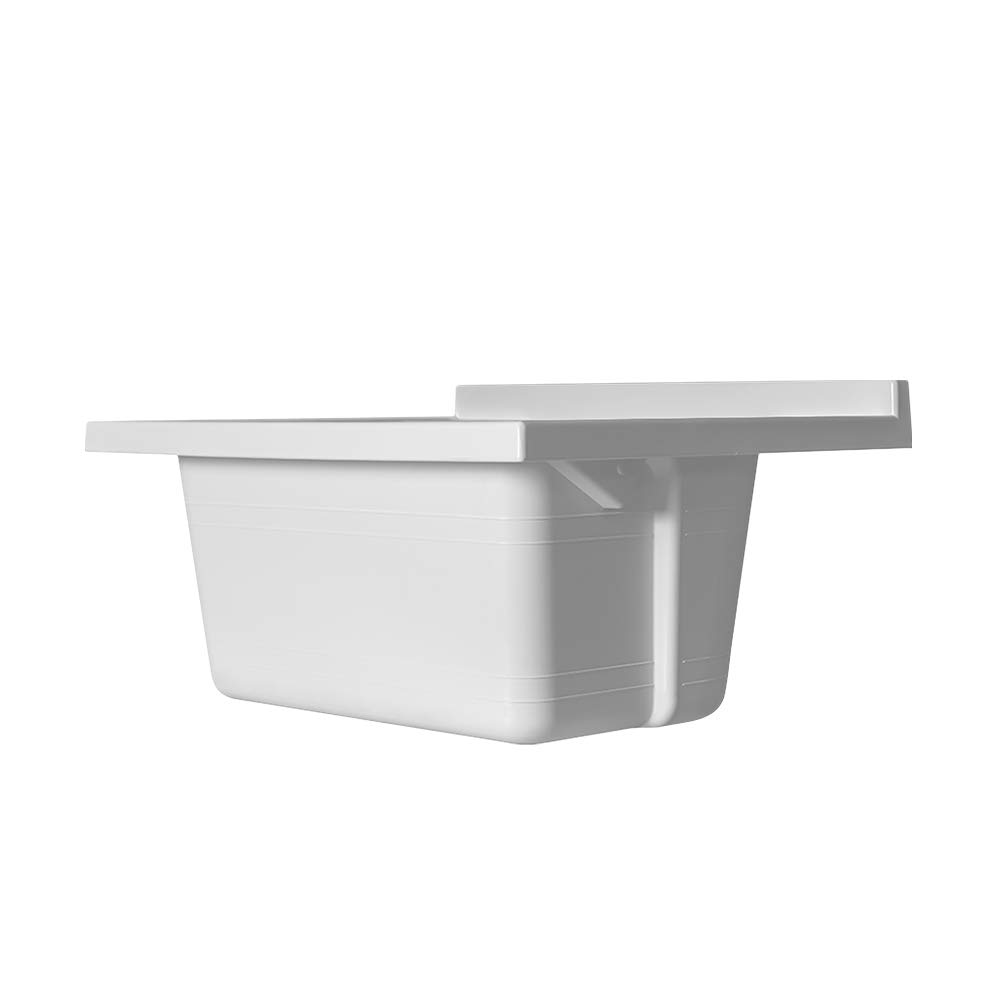 Lavatoio-Lavapanni in Resina, Bianco, 45x50-45x60-50x50-60x50-60x60, Ideale per Installazione su Mobile o Piano da appoggio (60x50)