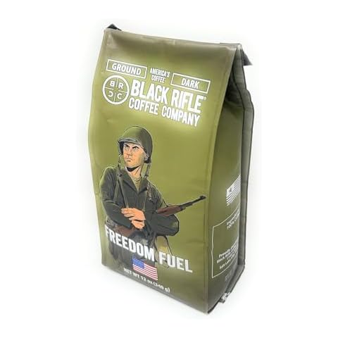 Black Rifle Coffee Company Freedom Fuel Dark Roast Ground Coffee 12oz - 1 bag - Roasted in the USA - America's Coffee Cover