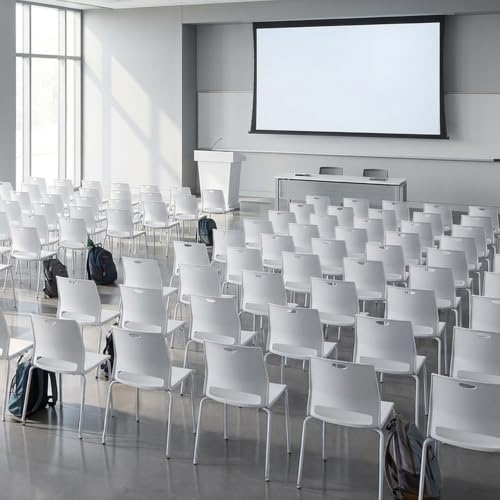 Image of Sidanli 12 Pack Stacking Office Chairs, Scratch Free Structure, White