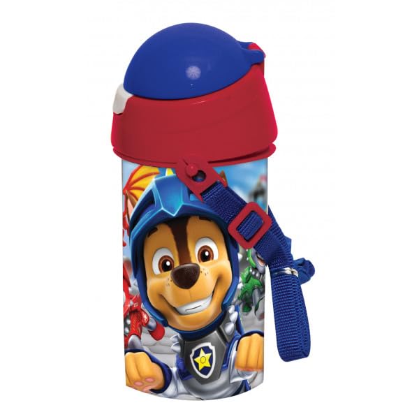 Gourde Paw Patrol Chase - 350 Ml - Plastique Sans BPA - Paille Intégrée - Idéal Enfants École & Sport