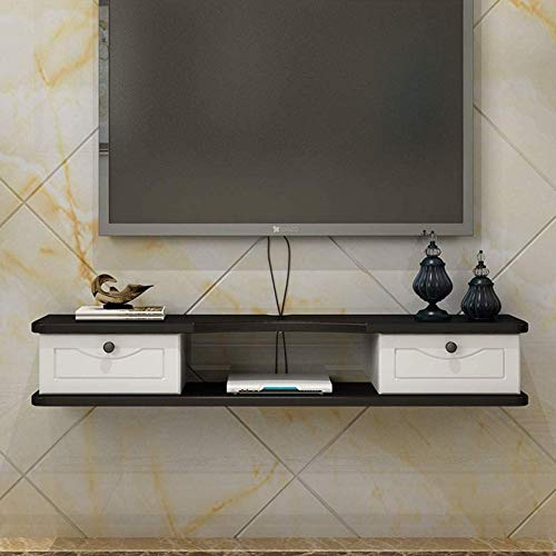 Schwimmendes Regal Schwimmendes TV-Regal TV-Ständer An der Wand montierte Medienkonsole TV-Speicherkonsole Audio- / Videokonsole