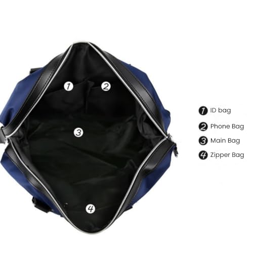 FUNSEED Travel Bag for Women Men, Large Capacity Waterproof Foldable Nylon Business Tote Travel Bag3