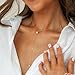 Dainty Gold Necklaces for Women, 14K Gold Plated Lariat Long Pearl Necklace Simple Gold Y-Shaped Necklace for Women Trendy Thin Minimalist Drop Chain Necklace for Women Fashion Waterproof Jewelry Gift