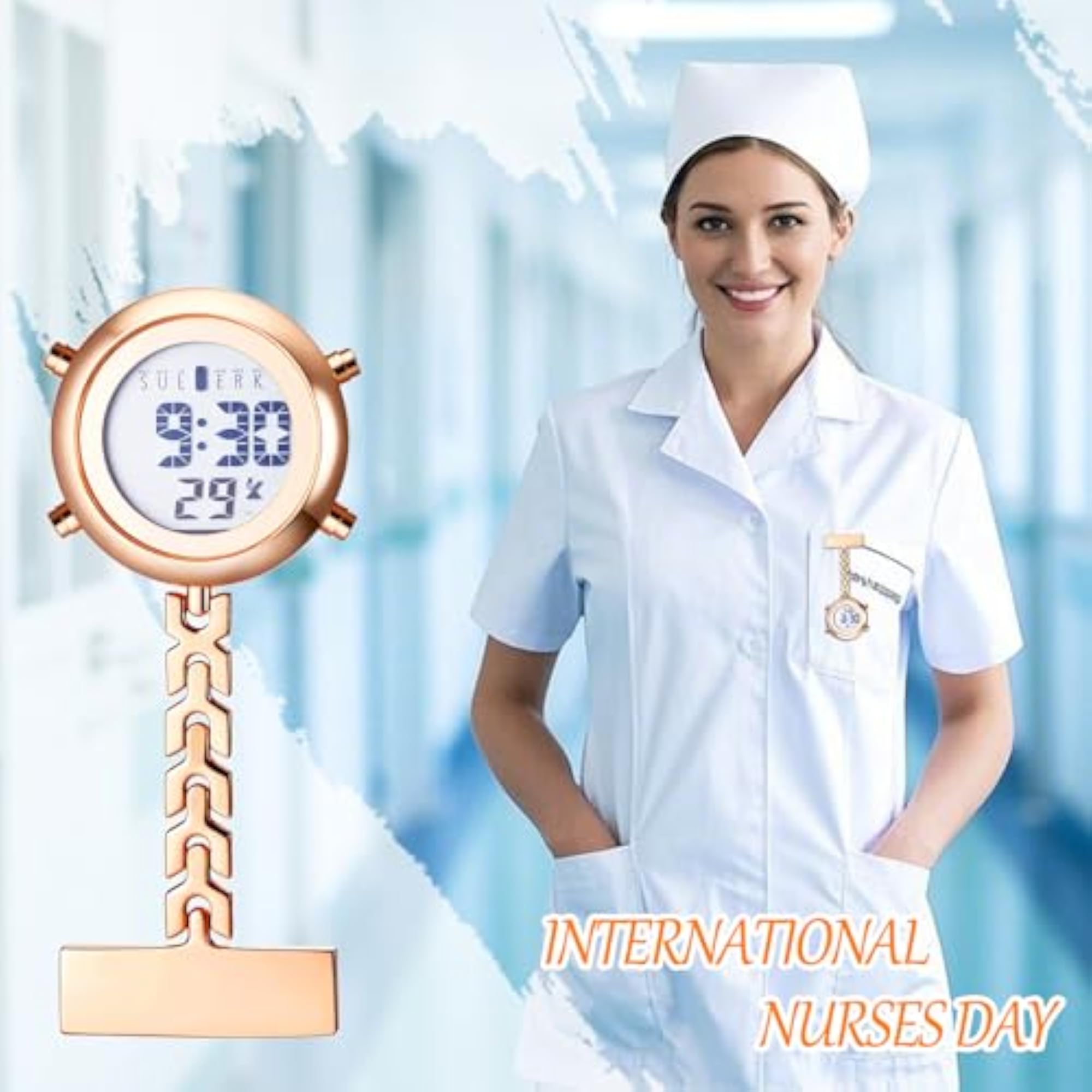 Mini Microlight Clip Watch, Practical Gift for Professionals