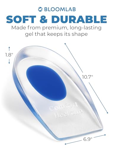 Image of Gel Heel Pads, 6 Pack, for Achilles Tendonitis, Shoe Wedge Inserts for Plantar Fasciitis, Bone Spur, Foot Pain Relief Support, Comfort Cushion Insoles for Women /Men