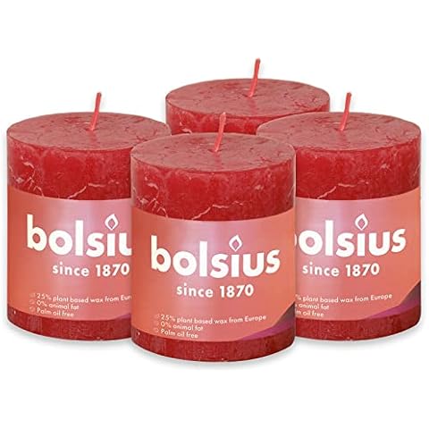 Bolsius Rustik - Velas decorativas para el hogar, color marfil, 4 unidades Cover
