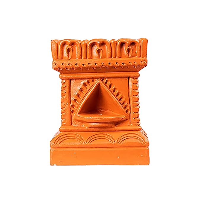 Village Decor Handmade Terracotta Brindavan tulsi Pot with Drainage Hole at Bottom|Height-8.5 inch (B097XTSTDC) Amazon Price History, Amazon Price Tracker