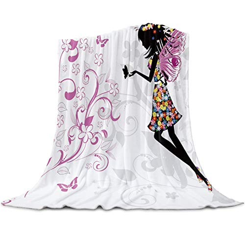 毛布 シングル ブランケット ぶらんけっと 森の妖精 おとぎ話 フラワーフェアリー おしゃれ 夏用 エアコン対策 吸湿発熱 マイクロファイバー 冬用敷き毛布 フランネル 柔らかい ひざ掛け お昼寝ケット 掛け毛布 洗える もうふ フリース 軽量 薄手 100x150cm