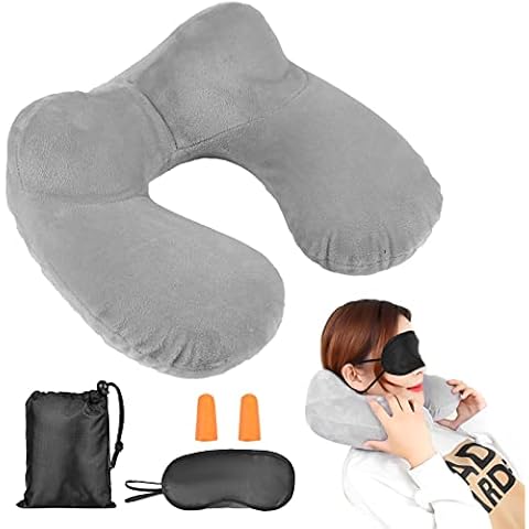 Almohada inflable para el cuello de Vaileal con soporte 360 grados Cover