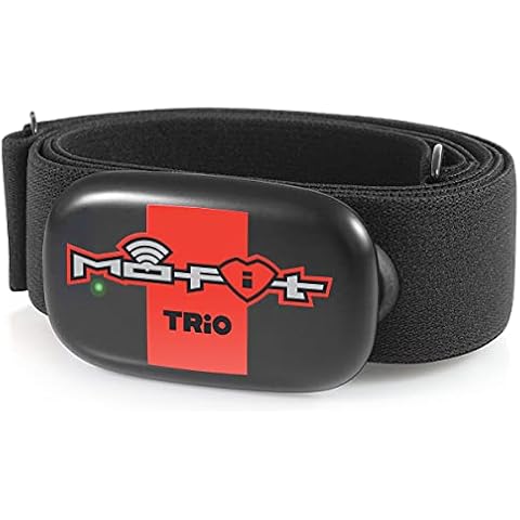 Mo-Fit Trio - Heart Rate Monitor Chest Strap/HRM for Apple, Android, Peloton, Garmin, Polar, Wahoo, Strava, Zwift, ANT+, 5.3 kHz Gym Equipment, and Most Bluetooth 5.0/4.0 Enabled Fitness Devices Cover