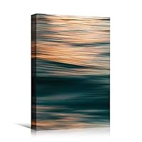 Canvas Wall Art Water Reflections Abstract Colorful Contemporary Hallway Mixed Media Multicolor Patterns - 12x18 inches