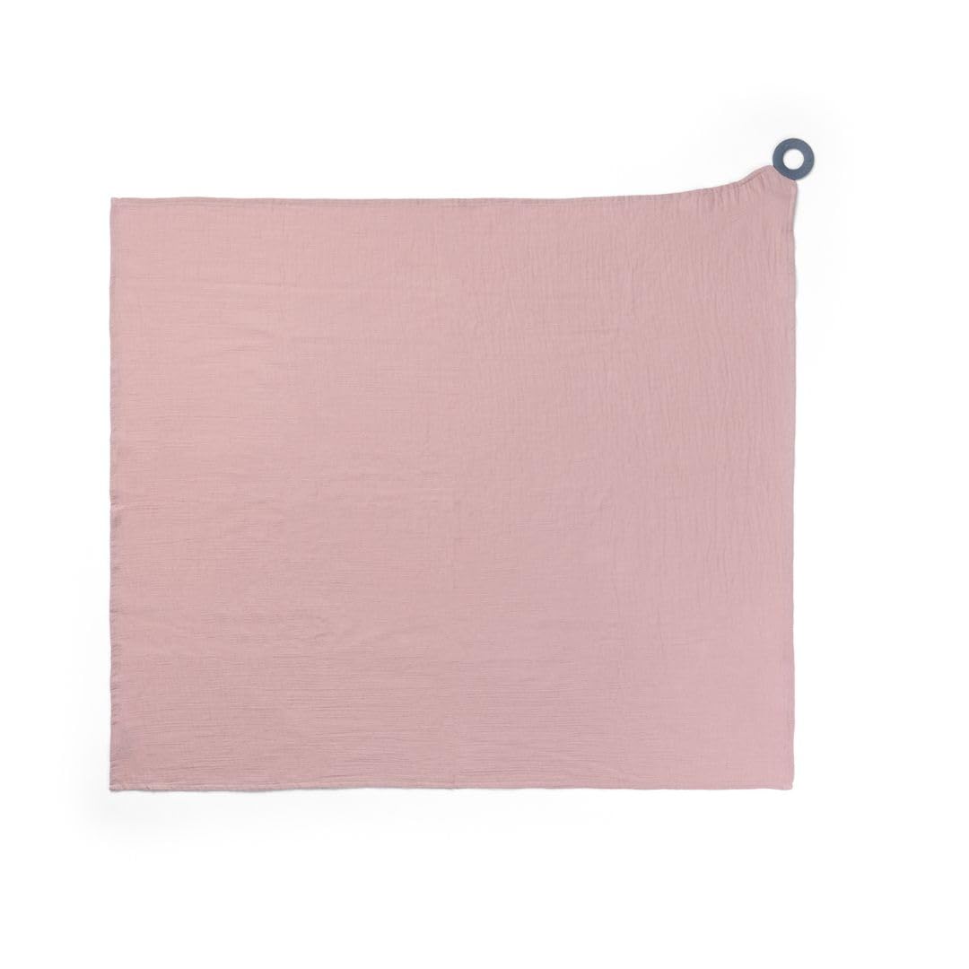 Doomoo Basics – Mom'n Play – Cape per allattamento Tetra Pink – Coperta per allattamento al seno con Teether– 100% cotone organico