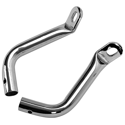 Image of ECOTRIC Saddlebag Guard Support Eliminator Bracket Compatible with 1993-2013 Harley Touring Road King FLHR, Electra Glide FLHT /Ultra Classic, Street Glide FLHX, Road Glide FLTR Chrome