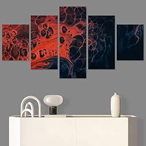SIGNWIN 5 Panel Canvas Wall Art Modern Art...