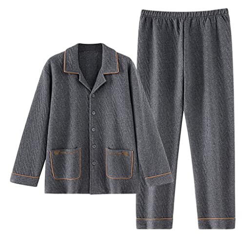 Pyjama homme coton épais manches longues pour ne plus avoir froid la nuit
