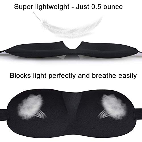 Image of JAGMOOLYA PRODUCTS Sleeping Eye Mask Slip Night Sleep Eye Super Soft & Smooth Travel Masks for Men Women Girls Boys Kids Night Blindfold for Sleep, Meditation, BLACK (SLEEPING EYE MASK)