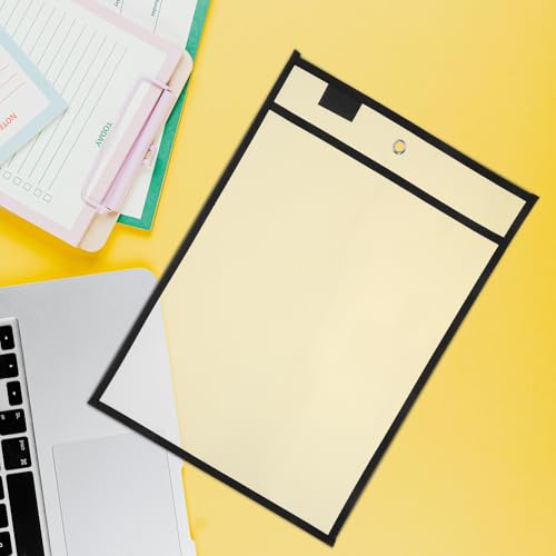 Pochette effaçable à sec lot de 20 protège-papiers transparents pour l'école - 4