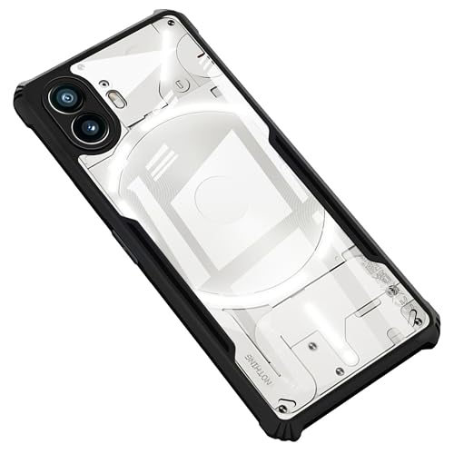 Image of Zapcase Back Case Cover for Nothing Phone 2 | Compatible for Nothing Phone 2 Back Case Cover | 360 Degree | Clear Case with Camera Protection | (TPU + PC | Matte Black)