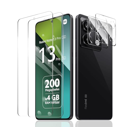 対応 Xiaomi Redmi Note 13 Pro 5G フィルム 保護 ケース 【2枚セット ガラスフイルム+2枚カメラフィルム】 Xiaomi Redmi Note 13 Pro 5G 強化ガラス 気泡レス 貼りやすい スクラッチ防止 超耐久 高光