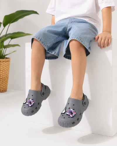 Image of Unisex Kids Clogs Soft Anti Skid Mules Sandals with Adjustable Back Strap Indoor & Outdoor Slipper for Boys & Girls Everyday Use Waterproof Jibbex Slides