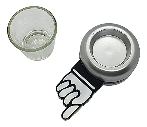 JOGO DE SHOT VIRA VIRA COM COPO DE VIDRO E BASE GIRATÓRIA