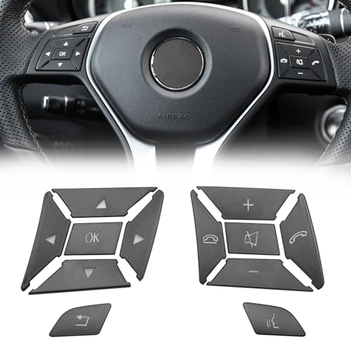 Image of Moonlinks Steering Wheel Button Sticker Compatible with Mercedes A B C