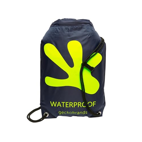 Image of geckobrands Embark 10L Drawstring Backpack - Waterproof, Lightweight Dry Bag for Beach, Hiking, and Light Water Activities