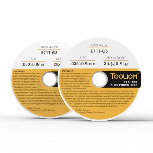 Image of TOOLIOM E71T-GS .030 inch+.035 inch Gasless Flux Core Welding Wire 2LB