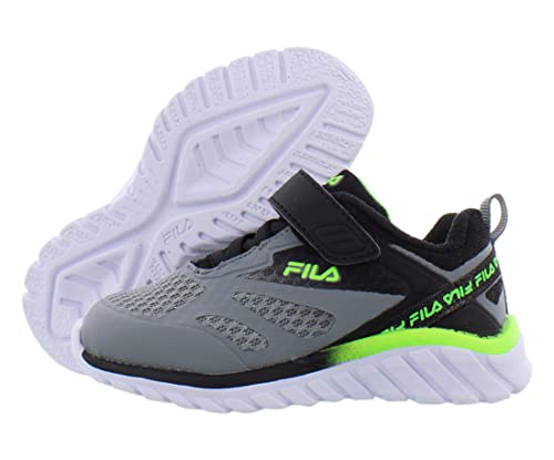 Fila Galaxia 3 Strap Baby Boys Shoes Size 5.5, Color: Grey/Green - Main Image