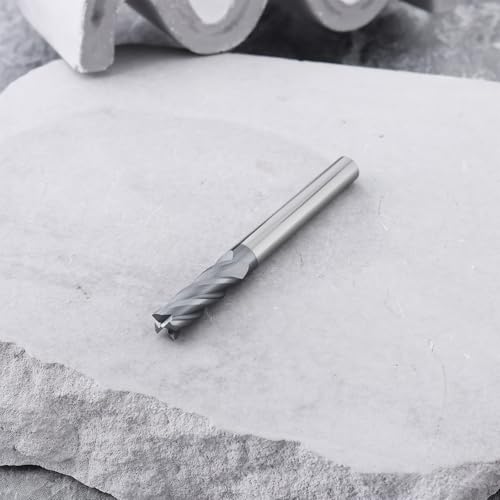 Image of 1pc 1 /4 Inch Carbide Square Nose End Mill Bit 4 Flute Micro Grain Carbide Mill Bits for Hardened Steel Alloy Steel Aluminum Copper 1 /4 x 3 /4 x 1 /4 x 2-1 /2 Inch