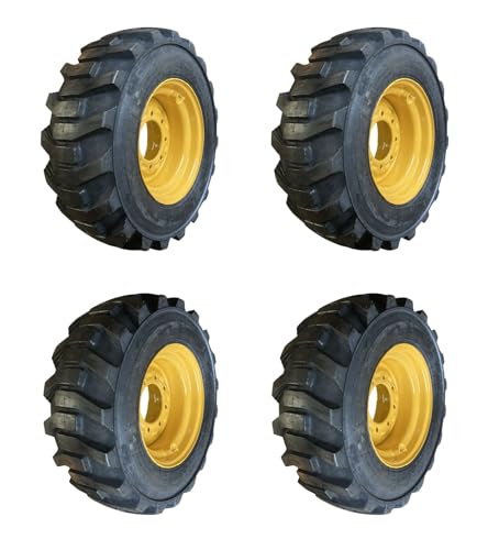 Set of 4 Galaxy HD 12-16.5 XD2010 Skid Steer Tires on Rims