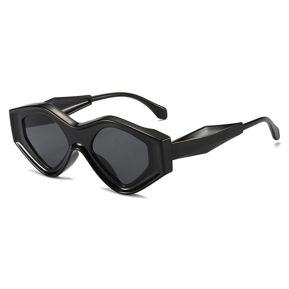 Occhiali da Sole Vintage poligonali da Donna Moda Colorati Occhiali da Sole a Doppio Colore Occhiali da Sole da Uomo con tonalità Irregolari Occhiali UV400